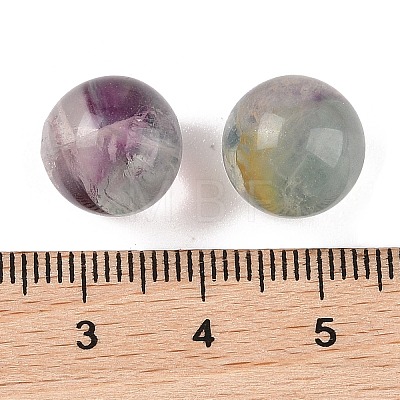 Natural Fluorite No Hole Sphere Beads G-K353-04B-45-1