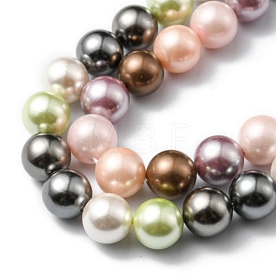 Shell Pearl Colorful Beads Strands BSHE-F013-14M-8mm-1