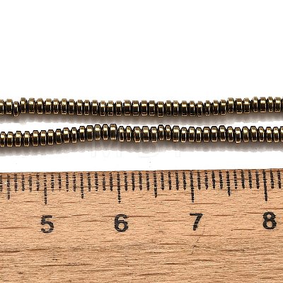 Electroplated Synthetic Non-magnetic Hematite Beads Strands G-L613-G01-01B-1