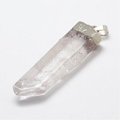 Natural Quartz Crystal Pendants G-F463-06S-1