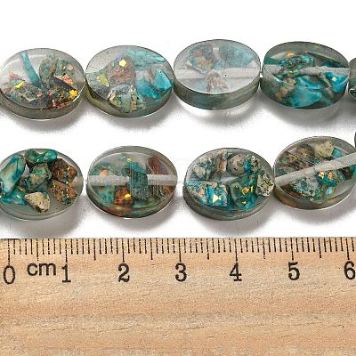 Dyed Natural Imperial Jasper with Resin Beads Strands G-G083-A01-01-1
