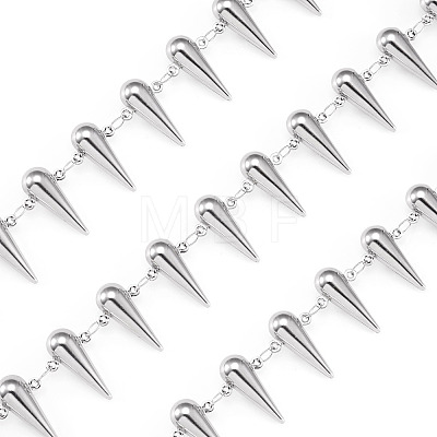 1M 304 Stainless Steel Teardrop Link Chains CHS-TA0001-64-1