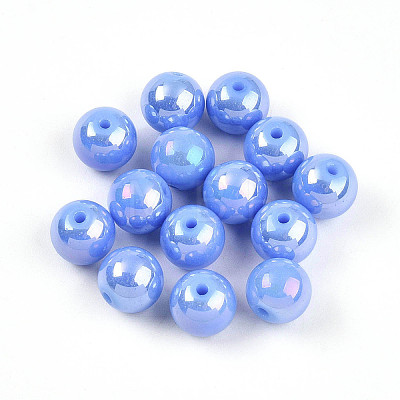 Electroplate Pearlized Glass Pearl Beads EGLA-T021-14C-05-1