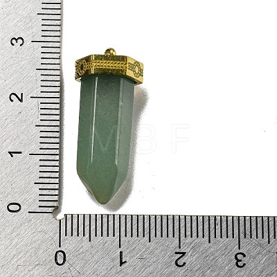 Natural Green Aventurine Pointed Pendants STAS-K273-03G-03-1