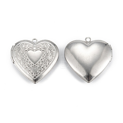 Non-Tarnish 316 Surgical Stainless Steel Locket Pendants X-STAS-C026-01P-1