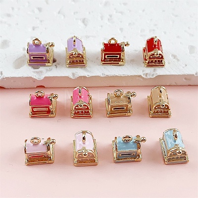 Alloy Enamel Pendants ENAM-A012-18G-1