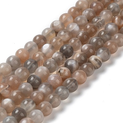 Natural Grey Moonstone Beads Strands G-F632-24-02-01-1