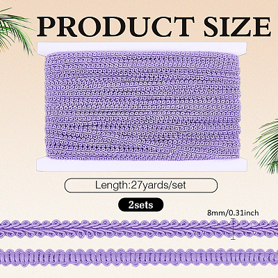 2Bags Polyester Lace Trim OCOR-ME0001-84F-1