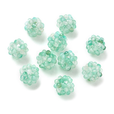Natural Agate(Dyed & Heated) Woven Beads GG-CBA2E9C-F13-01B-1