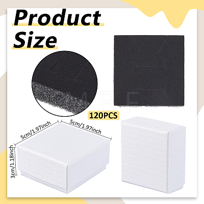 Diamond Textured Paper Finger Ring Packing Boxes CON-WH0085-212B-1