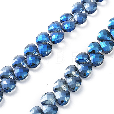 Electroplate Triangle Glass Beads Strands EGLA-A036-11A-FR02-1