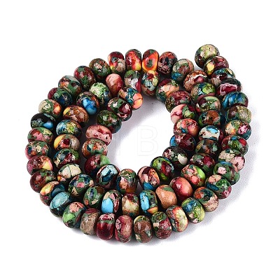 Dyed Synthetic Imperial Jasper Beads Strands G-Q606-99A-01-1