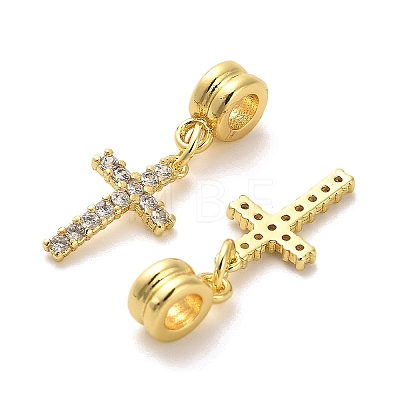 Rack Plating Brass Micro Pave Cubic Zirconia Charms X-KK-S398-08A-1