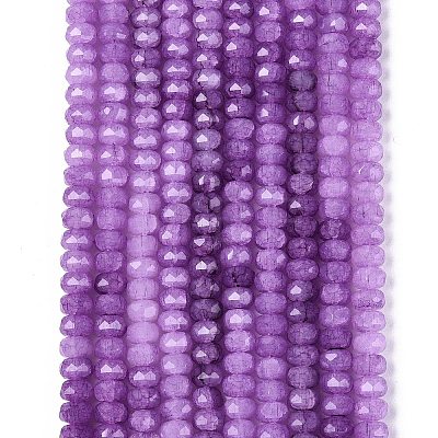 Imitation Jade Crackle Glass Beads Strands GLAA-N068-01A-A10-1