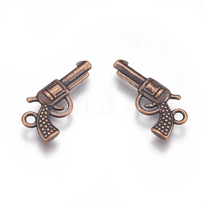Zinc Alloy Gun Necklace Pendant EA9073Y-R-1