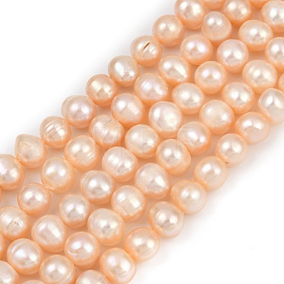 Natural Cultured Freshwater Pearl Beads Strands PEAR-I007-07Z-02B-1