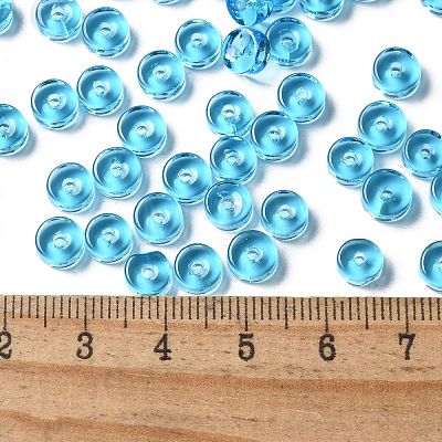 Transparent Colours Glass Seed Beads SEED-E001-T3x6mm-05-1