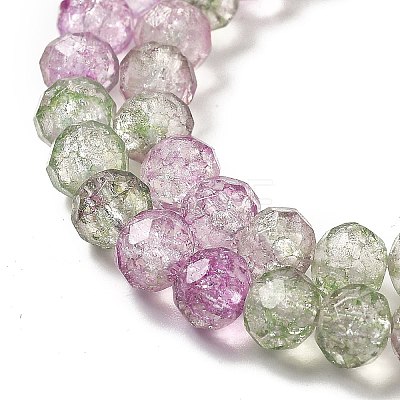 Transparent Crackle Glass Beads Strands CCG-L050-01B-02-1