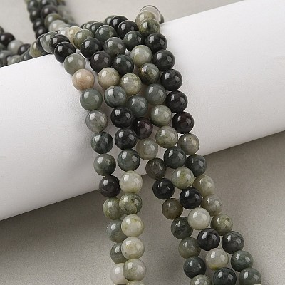 Natural Green Rutilated Quartz Beads Strands X-G-Q462-61-6mm-1