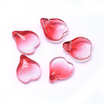 Transparent Glass Charms GLAA-H016-02B-14-1