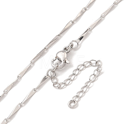 Triangle Brass Link Chain Necklaces for Women NJEW-G084-07P-1