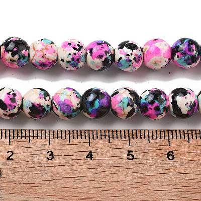 Synthetic Turquoise Dyed Beads Strands G-E594-24S-1