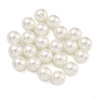 Baking Painted Pearlized Glass Pearl Round Beads HY-S004-01D-1