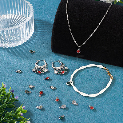 20Pcs Faceted Glass Charms RGLA-TADJ0001-01K-1