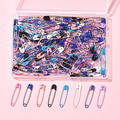 200Pcs 8 Colors Iron Safety Pins FIND-FS0002-78-1