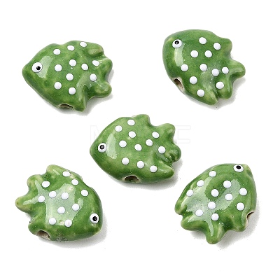 Handmade Porcelain Beads PORC-K010-06C-1