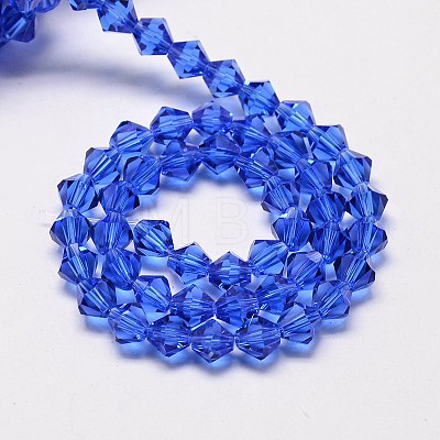 Imitate Austrian Crystal Bicone Glass Beads Strands GLAA-F029-5x5mm-08-1