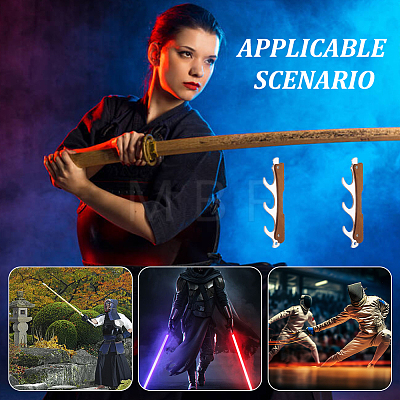 3-Tier Acrylic Sword Katana Holder Stands ODIS-WH0017-109A-1