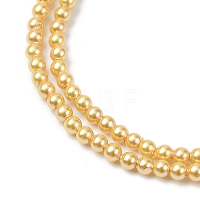 Electroplated Shell Pearl Beads Strands BSHE-G041-2mm-01-1