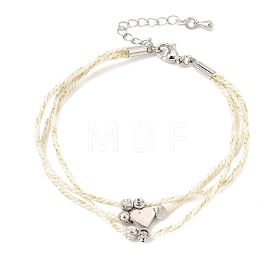 Polyester Multi-Strand Bracelets FB-CBA983F-02P-01-1