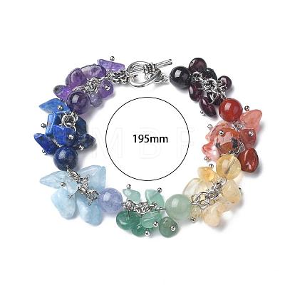 Chakra Gemstone Bracelets BJEW-JB02289-1