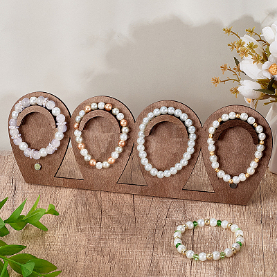 1 Set 1-Tier Wood Jewelry Display Stands ODIS-SC0001-14A-1