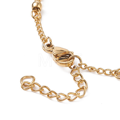 Rosary Bead Bracelets with Cross LS-BJEW-E282-02G-1