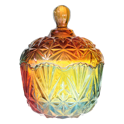 Glass Candy Storage Box HOUS-WH0007-008B-1