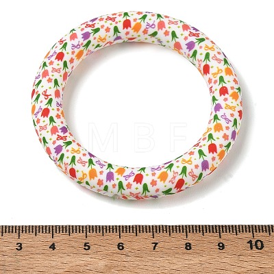 Floral Silicon Beads SL-CBAC986-01C-1