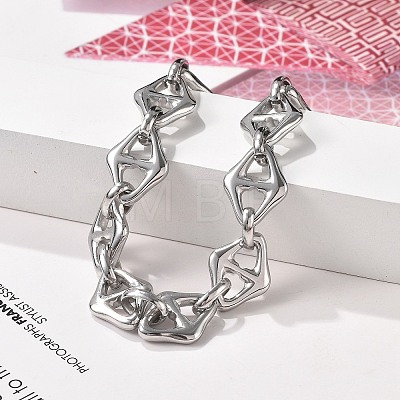 304 Stainless Steel Mariner Link Chain Bracelets for Women BJEW-F488-02P-1