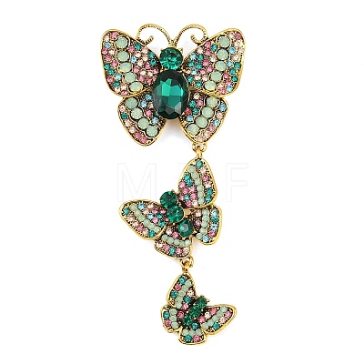 Alloy Rhinestone Lapel Pin Brooches JEWB-B042-03C-1