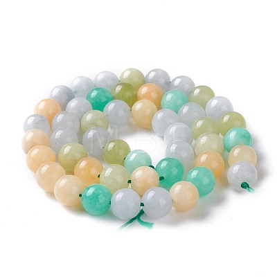 Dyed Natural White Jade Beads Strands G-I299-F08-8mm-1