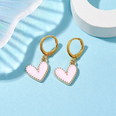 Heart Alloy Enamel Dangle Earrings EJEW-JE05821-1