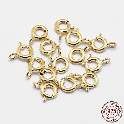 925 Sterling Silver Spring Ring Clasps STER-K167-076B-G-1