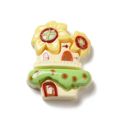 Cartoon Food Hous Opaque Resin Decoden Cabochons CRES-H001-01A-1