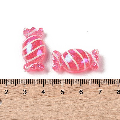 Glitter Plated Resin Cabochons RESI-H163-08B-1