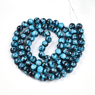 Baking Paint Glass Beads X1-DGLA-N003-10mm-A08-1