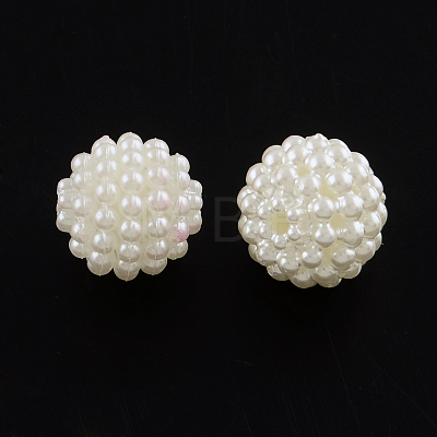 Acrylic Imitation Pearl Beads LS-MACR-R553-12mm-04-1