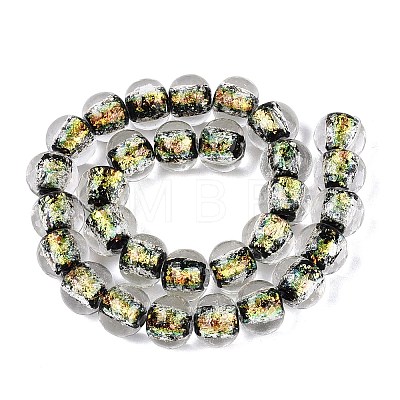 Handmade Foil Glass Beads Strands FOIL-Q002-01A-04-1