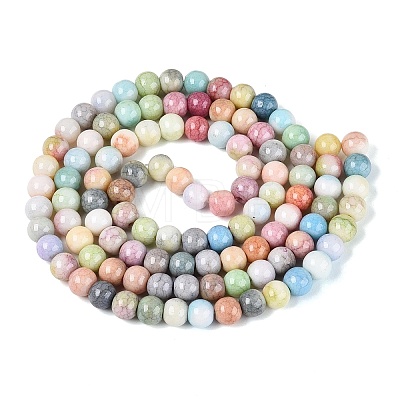 Opaque Ombre Effect Dyed Glass Beads Strands GLAA-Q106-04A-M02-1